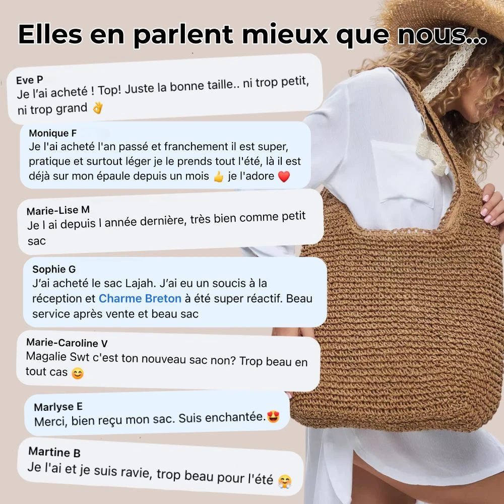 Yseult | Fourre - tout en paille - Charme Breton