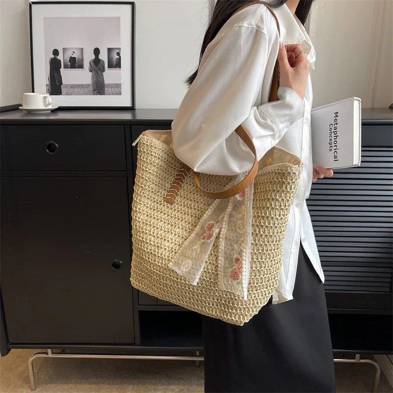 Éléonore | Sac Cabas en Paille - Charme Breton