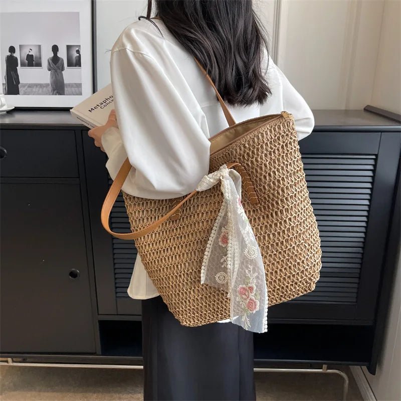 Éléonore | Sac Cabas en Paille - Charme Breton