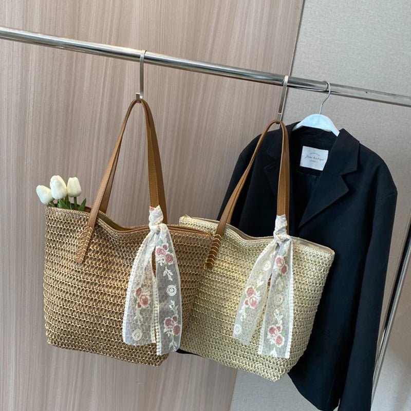 Éléonore | Sac Cabas en Paille - Charme Breton