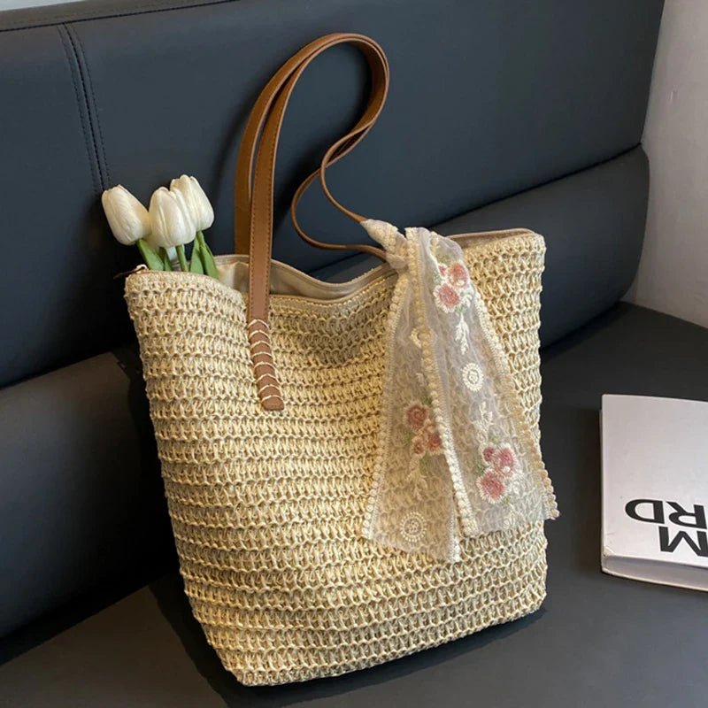 Éléonore | Sac Cabas en Paille - Charme Breton